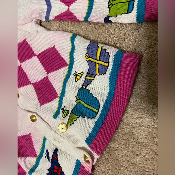 Patchwork vintage sweater Fit size USA small - Picture 4 of 10